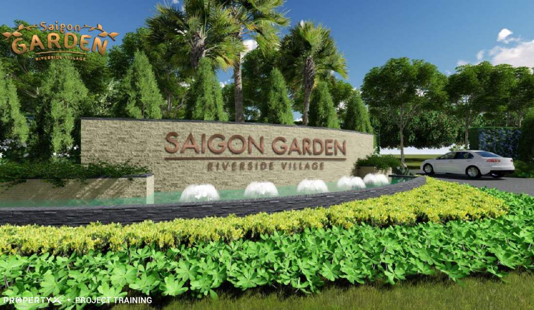Cổng chính dự án Saigon Garden Riverside Village