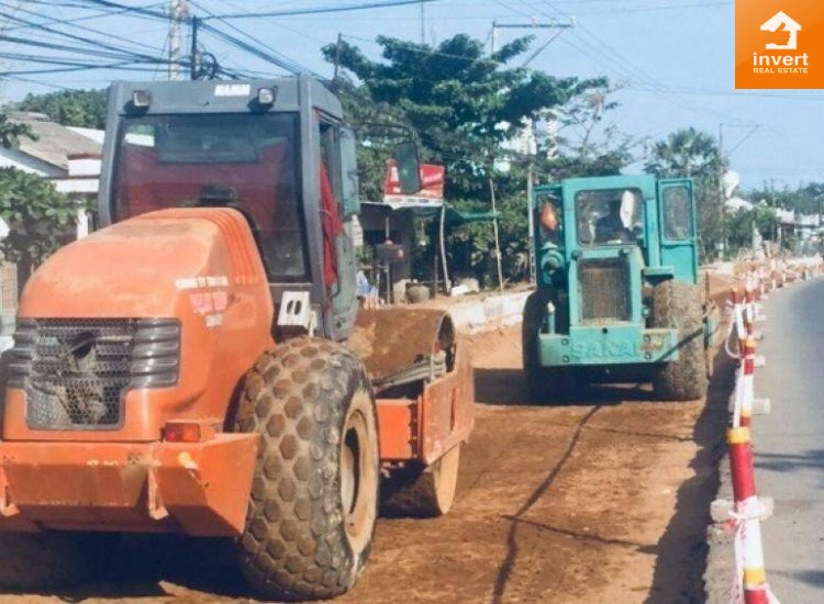 Công trường đang thi công mở rộng quốc lộ 53 đoạn Trà Vinh - Long Toàn