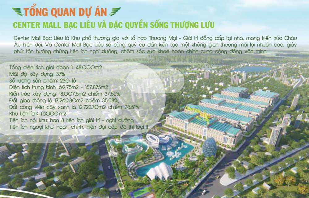 Phối cảnh Center Mall Bạc Liêu