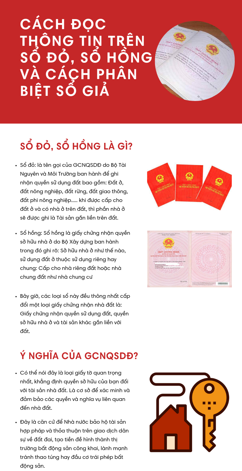 Cách đọc thông tin sổ đỏ và cách phân biệt sổ giả hiện nay