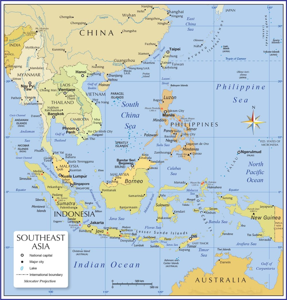Bản đồ khu vực Đông Nam Á
