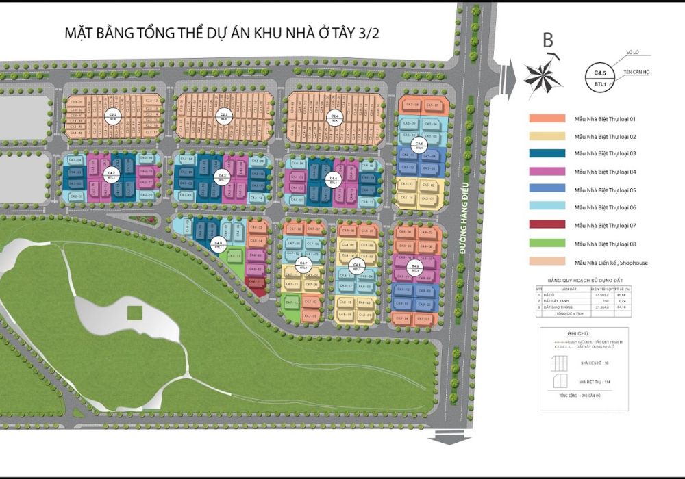 Mặt bằng phân lô dự án Khu nhà ở Tây 3/2 Vũng Tàu