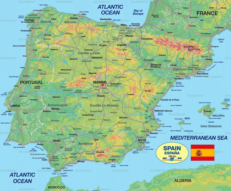 Bản đồ của Tây Ban Nha