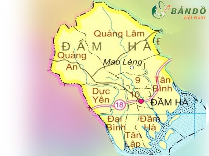 Bản đồ hành chính Huyện Đầm Hà