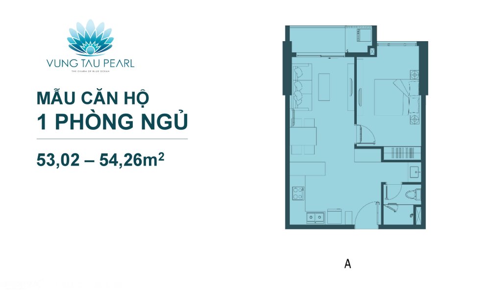 Thiết kế 1 phòng ngủ căn hộ Vũng Tàu Pearl