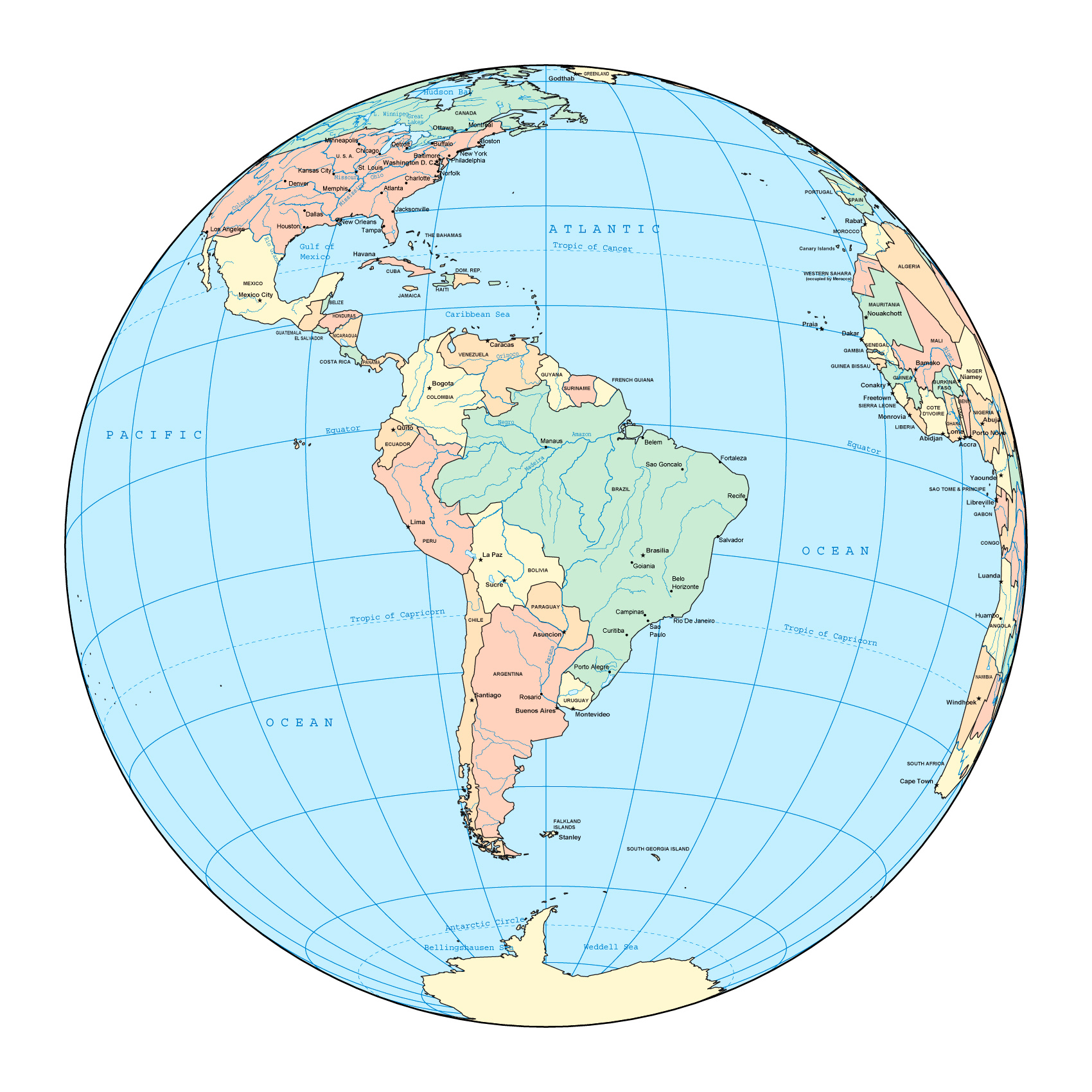 Bản Đồ Châu Nam Mỹ (South America Map) Phóng To Năm 2023