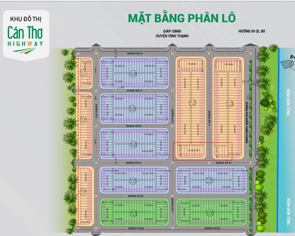 Mặt bằng dự án Cần Thơ Highway