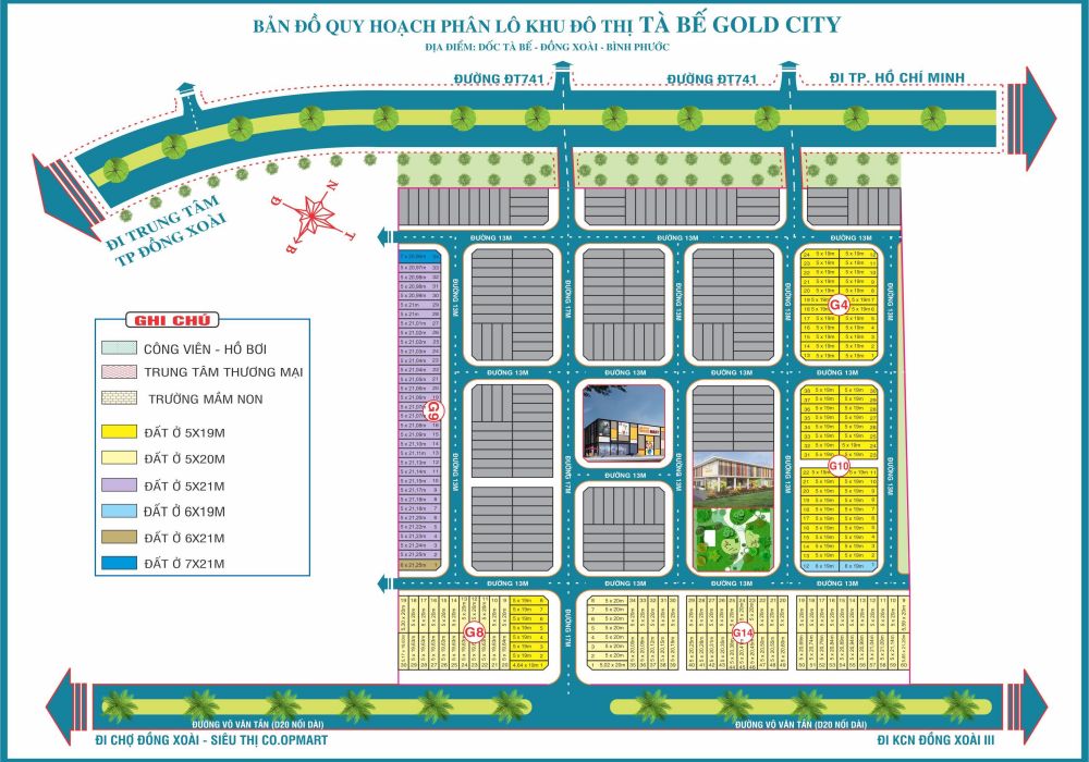 Mặt bằng dự án Tà Bế Gold City Đồng Xoài Bình Phước
