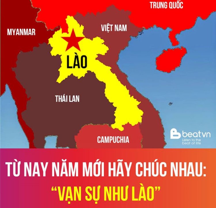 Bản Đồ Đất Nước Lào (Laos) Khổ Lớn Phóng To Năm 2023