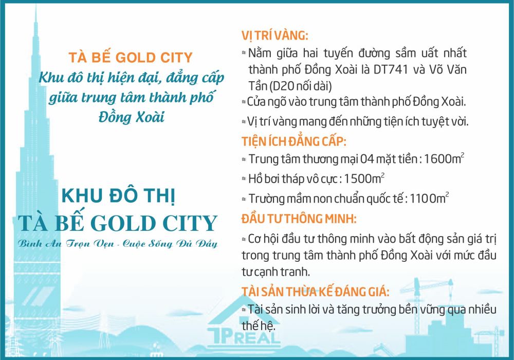  Khu đô thị Tà Bế Gold City đang triển khai