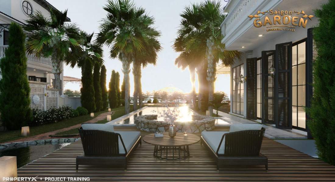 Nhà mẫu biệt thự vườn Saigon Garden Riverside Village