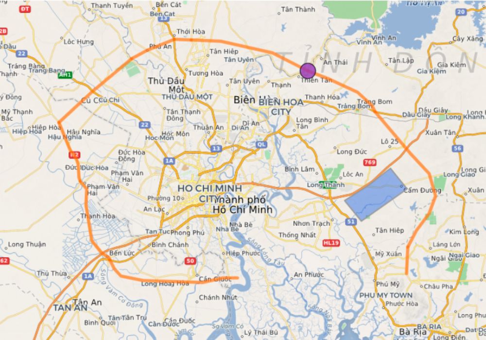 Tuyến đường Vành Đại 4 trên google maps