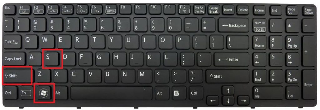 Nhấn tổ hợp phím Windows + Shift + S để chụp khu vực bạn muốn.