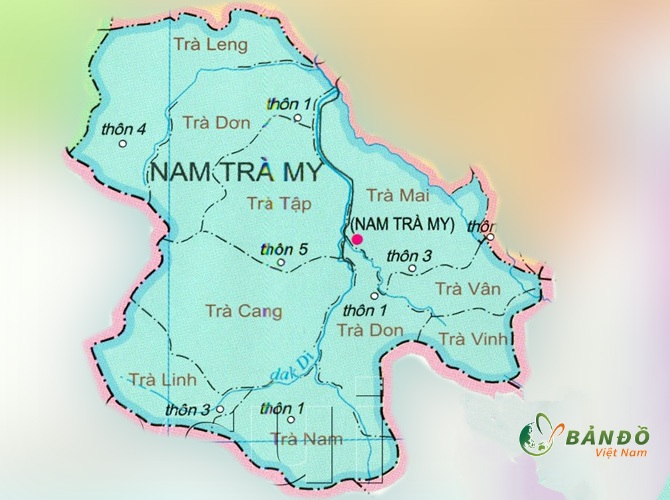 Bản đồ hành chính huyện Nam Trà My