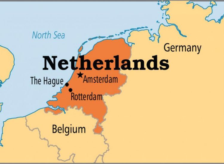 Bản đồ Hà Lan (Netherlands) khổ lớn phóng to năm 2022