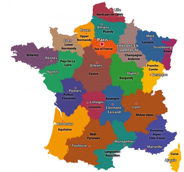 Bản đồ Nước Pháp
