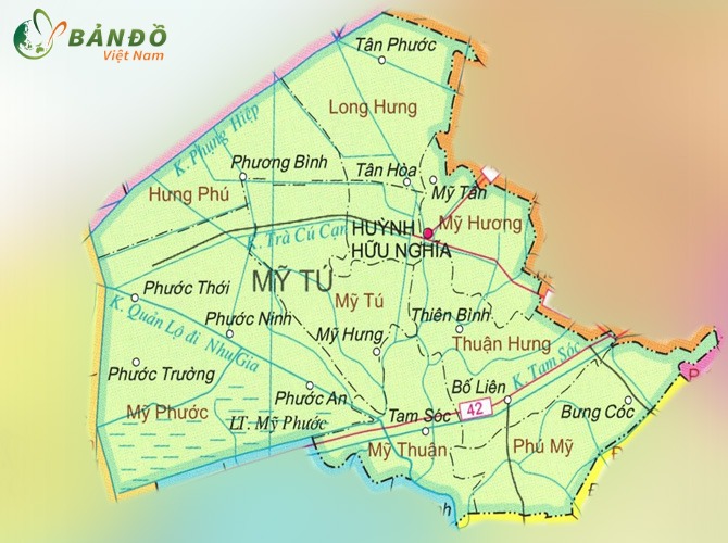 Bản đồ hành chính huyện Hải Cổ    