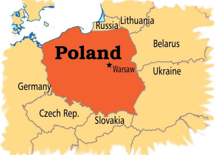 Bản đồ Ba Lan (Poland) khổ lớn phóng to năm 2022