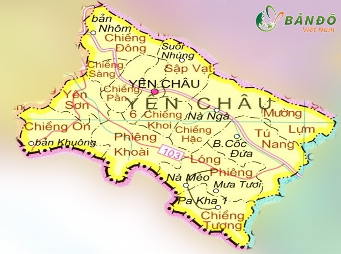 Bản đồ hành chính Huyện Yên Châu