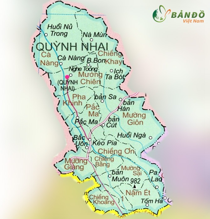 Bản đồ hành chính Huyện Quỳnh Nha