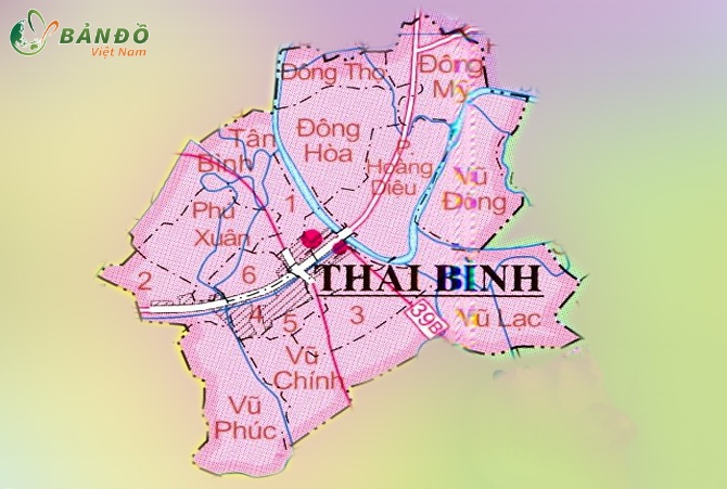 Bản đồ hành chính TP Thái Bình
