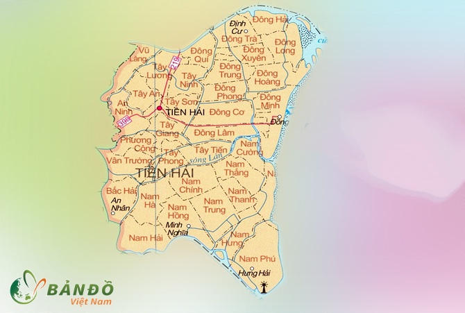 Bản đồ hành chính Huyện Tiền Hải