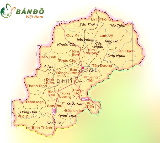 Bản đồ hành chính của huyện