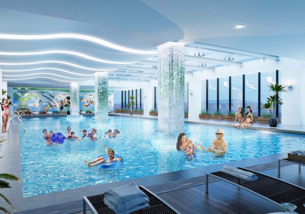 Hồ bơi căn hộ chung cư QMS Tower 2 Tố Hữu Hà Nội