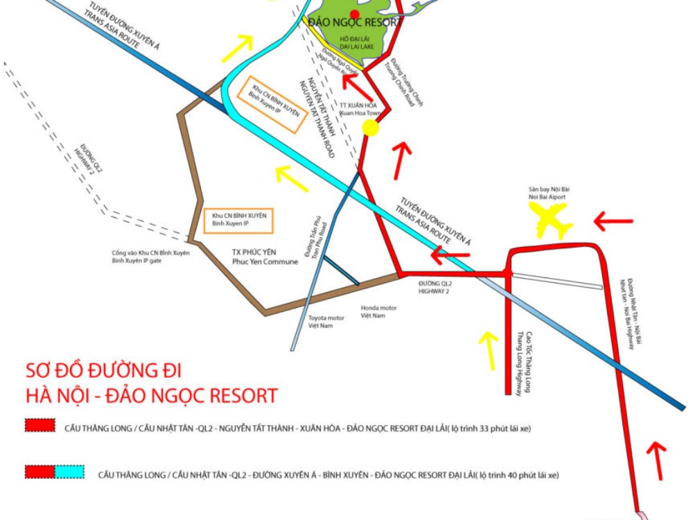 Sơ đồ đường đi đến Đảo Ngọc Resort