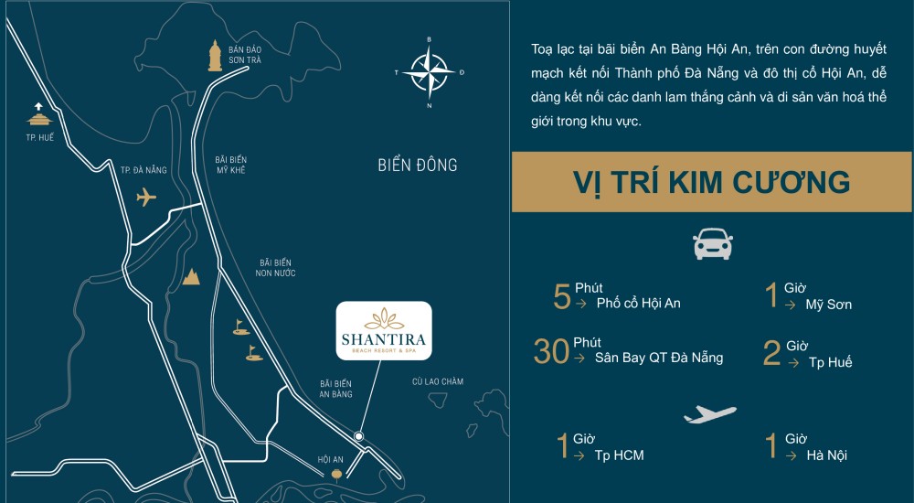 Vị trí dự án Shantira Beach Resort & Spa Quảng Nam