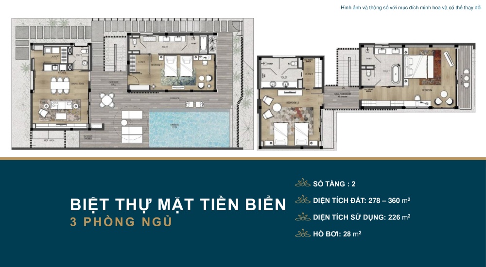 Thiết kế Biệt thự 3 PN của dự án Shantira Beach Resort & Spa