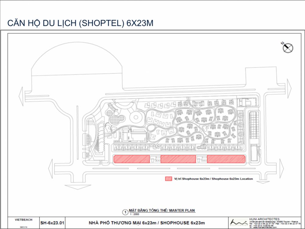 Mặt bằng dự án nghĩ dưỡng Thera Premium Phú Yên