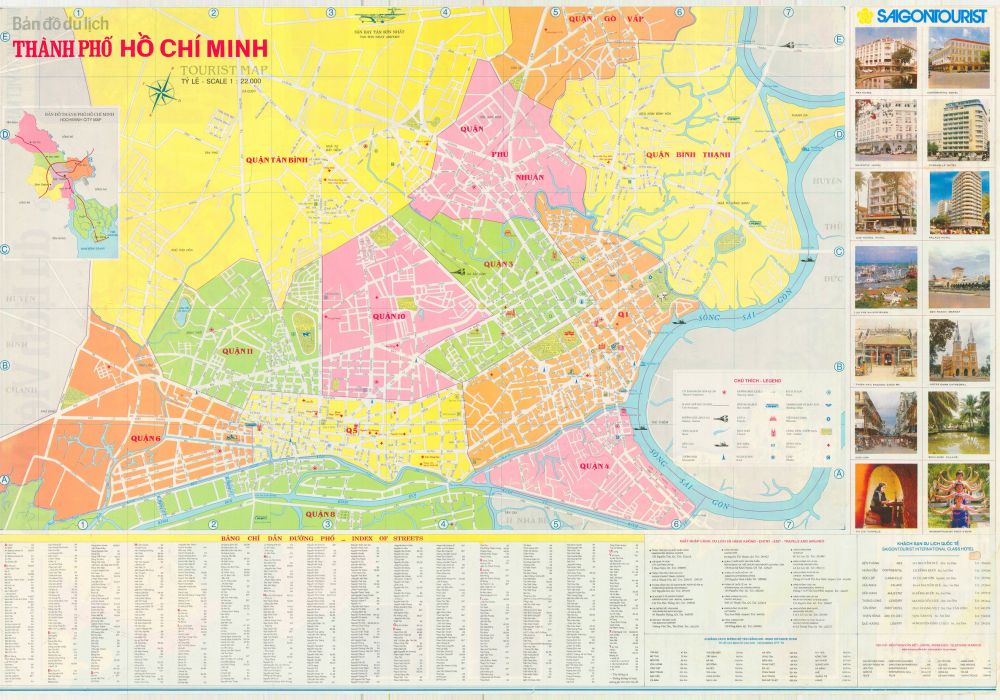 Vị trí Quận 1 ở trên bản đồ thành phố Hồ Chí Minh