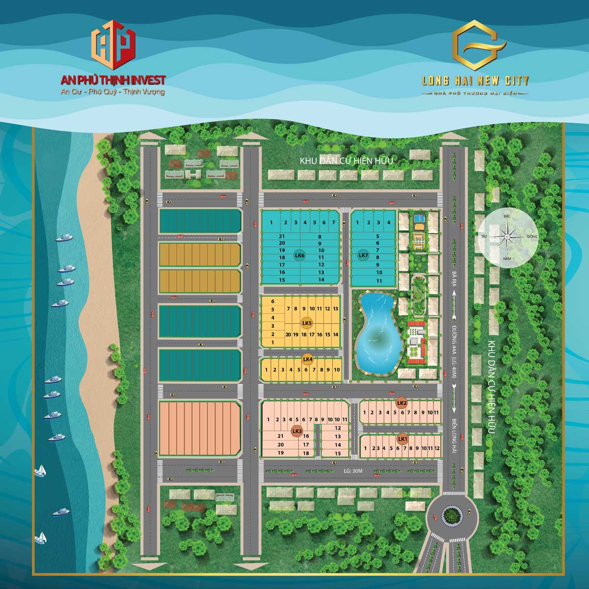 Mặt bằng dự án Long Hải New City Bà Rịa