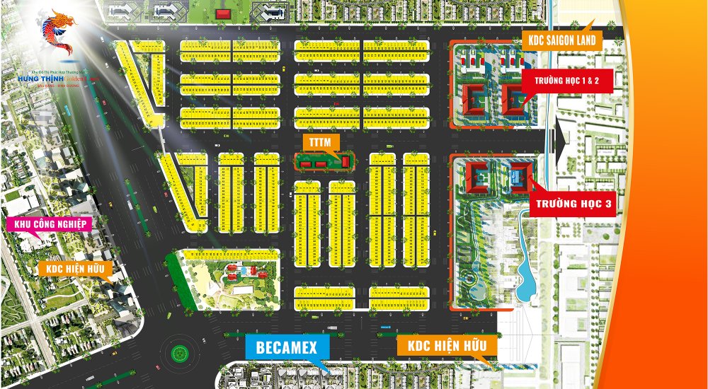 Mặt bằng dự án Hưng Thịnh Golden Land