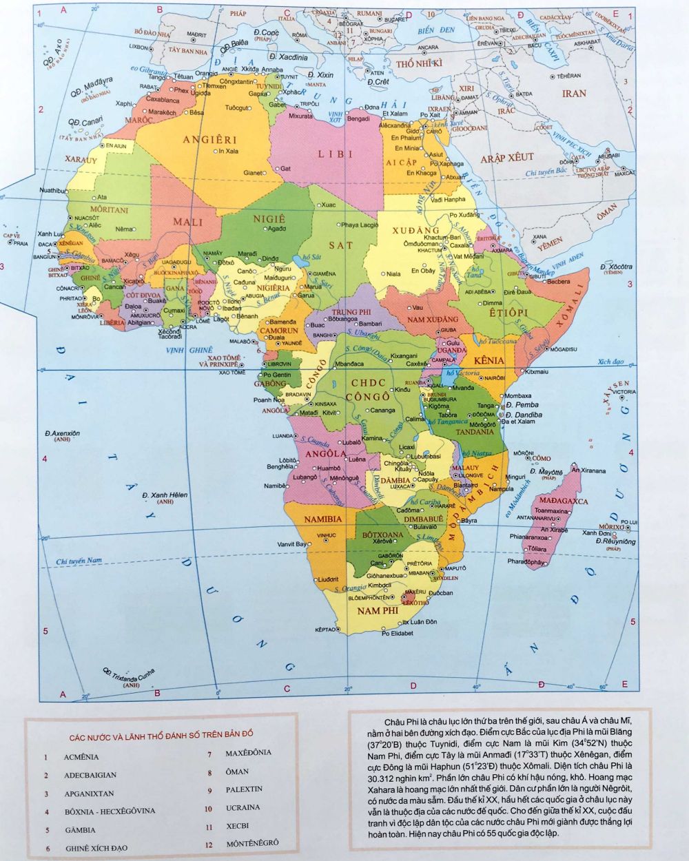 Bản đồ thế giới châu Phi
