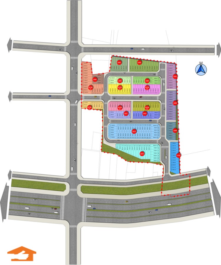 Mặt bằng phân lô chính thức dự án Galaxy Boulevard