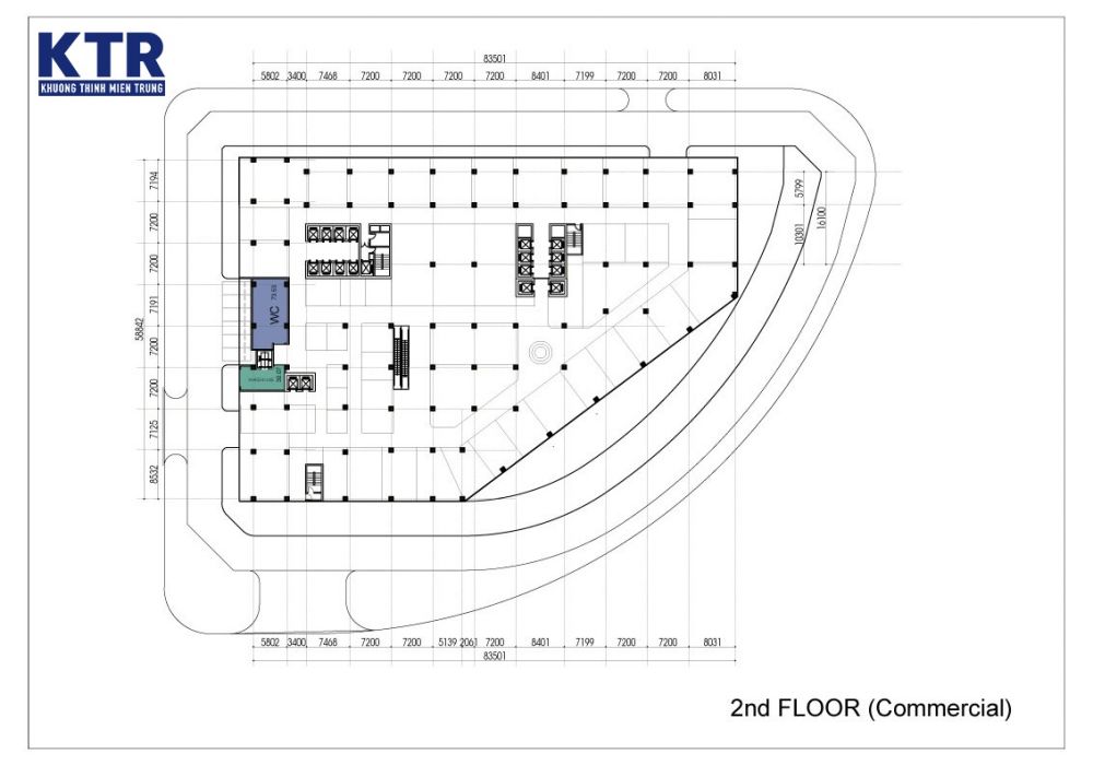 Mặt bằng tầng 2 dự án Apec Mandala Wyndham Huế