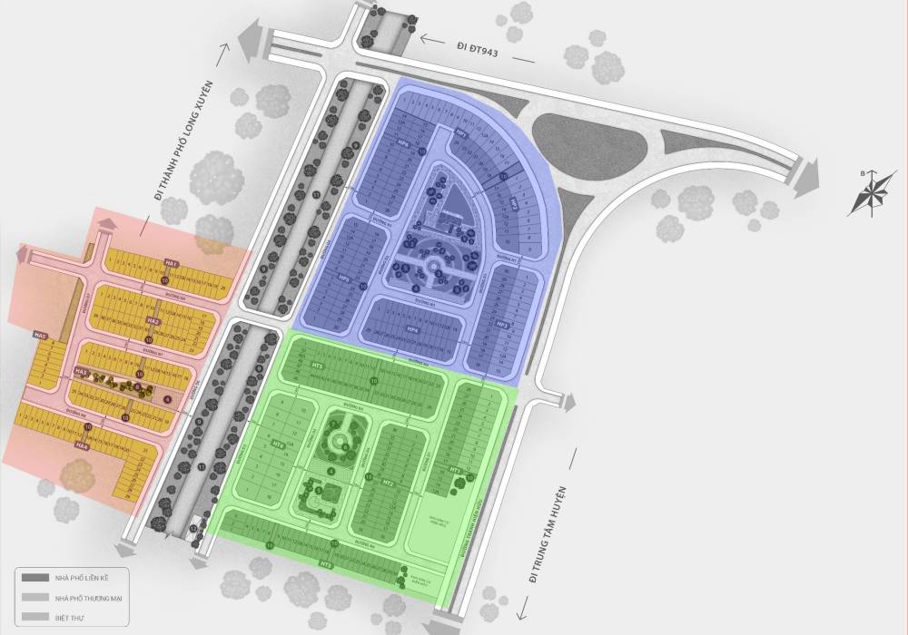 Mặt bằng toàn khu dự án TNR Stars Thoại Sơn An Giang