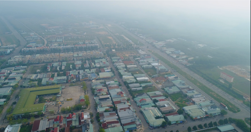 Toàn cảnh KCN đô thị Bàu Bàng được quy hoạch đồng bộ.